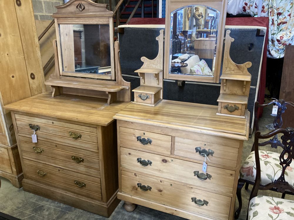 A late Victorian walnut dressing chest, width 90cm, depth 47cm, height 180cm